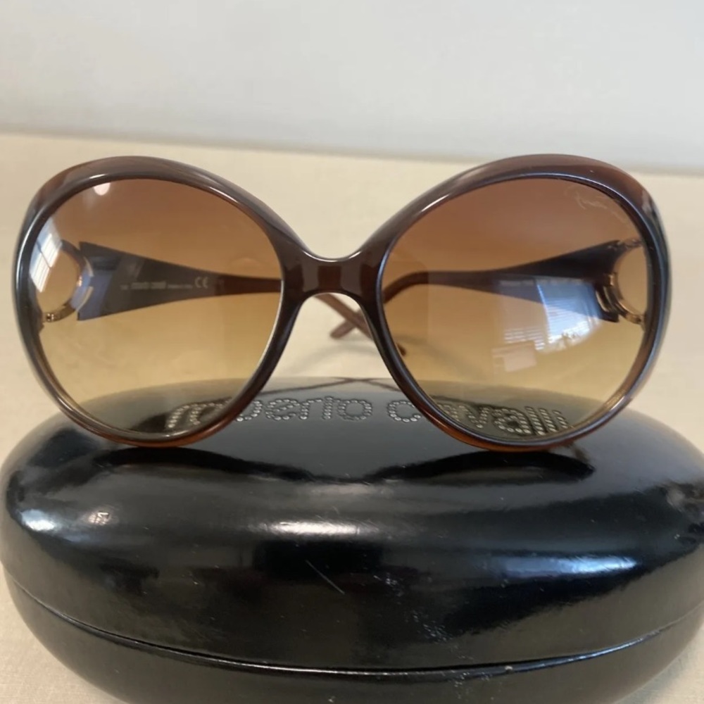 ROBERTO CAVALLII MINOTAURO 164S B5 SUNGLASSES WITH CASE Y2K TORTOISESHELL + GOLD